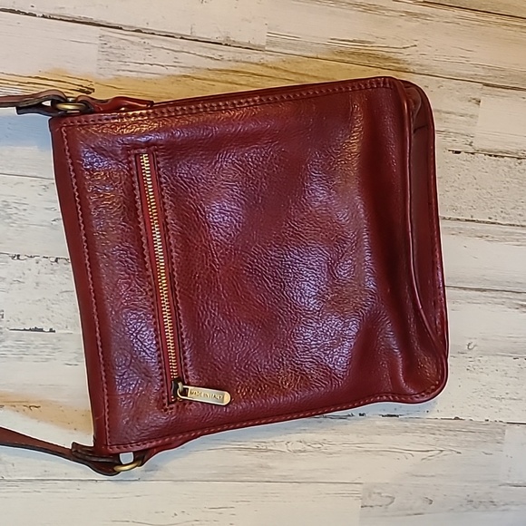 Genuine Red Leather Crossbody Bag/Purse - Picture 12 of 12